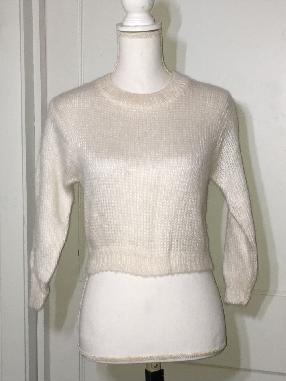 Urban Outfitters Classic Cream Crewneck Knit Sweater
